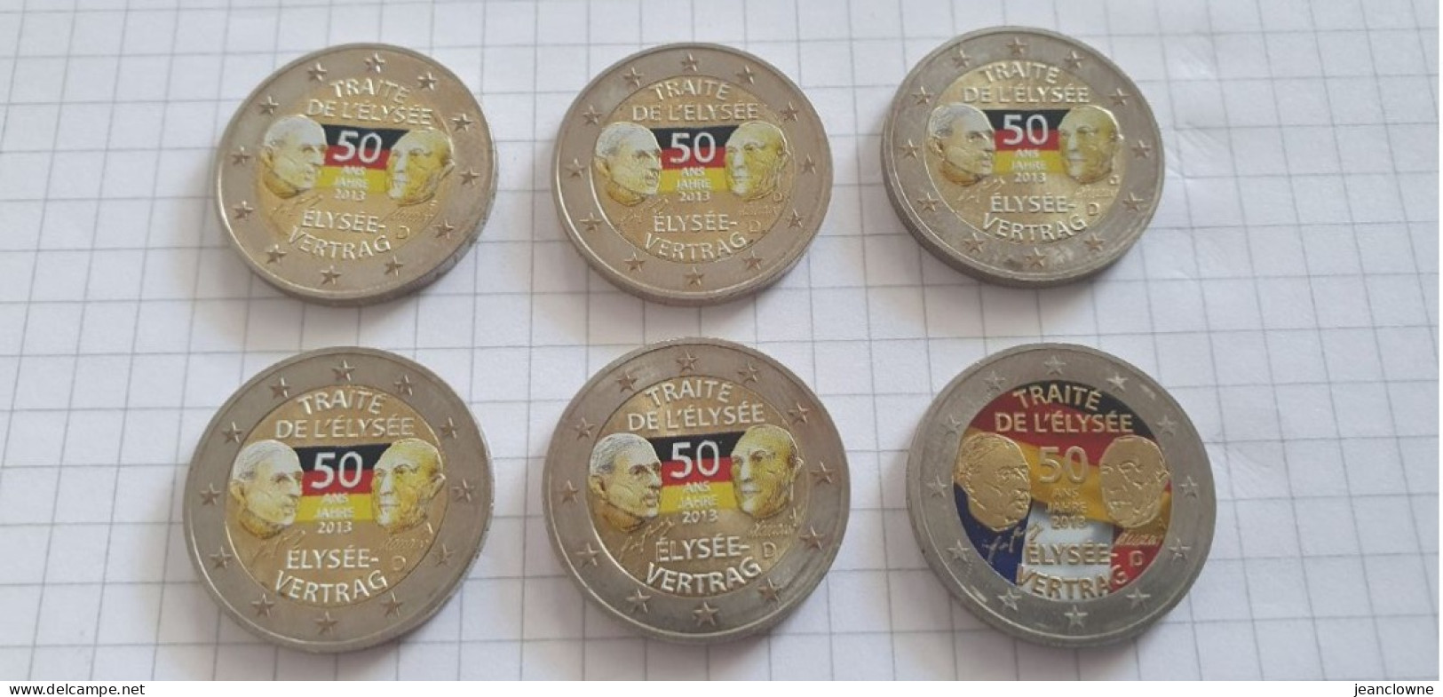 2 € COLORISES ALLEMAGNE 2013 TRAITE DE L'ELYSEE - Duitsland