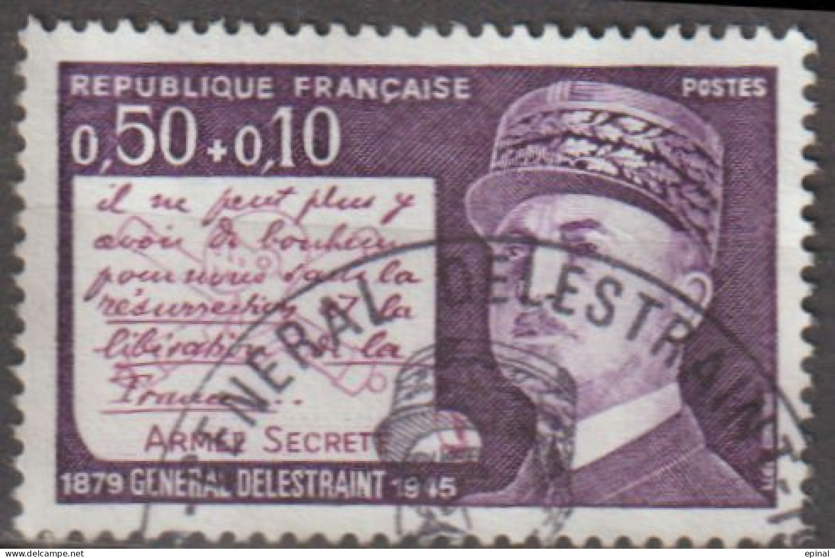FRANCE : N° 1689 Oblitéré (Général Delestraint) - PRIX FIXE - - Used Stamps