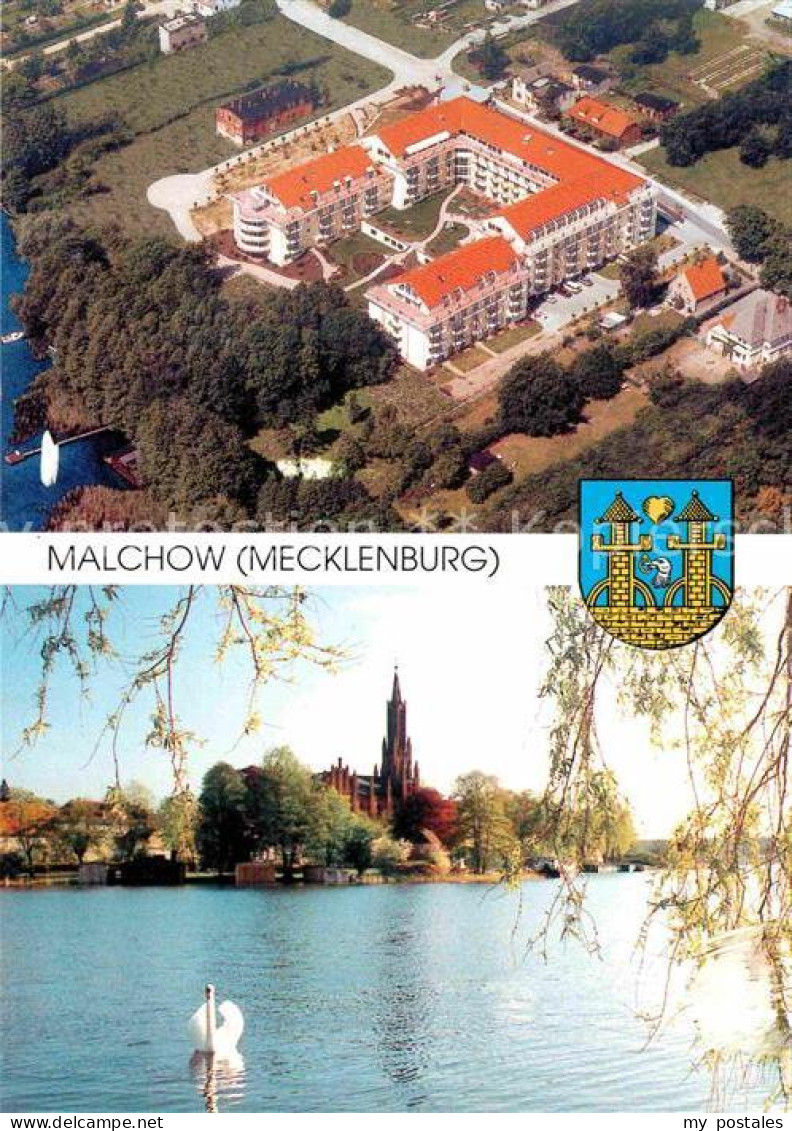 72782578 Malchow Fliegeraufnahme Klosterkirche Klinik-Malchower See Malchow - Andere & Zonder Classificatie