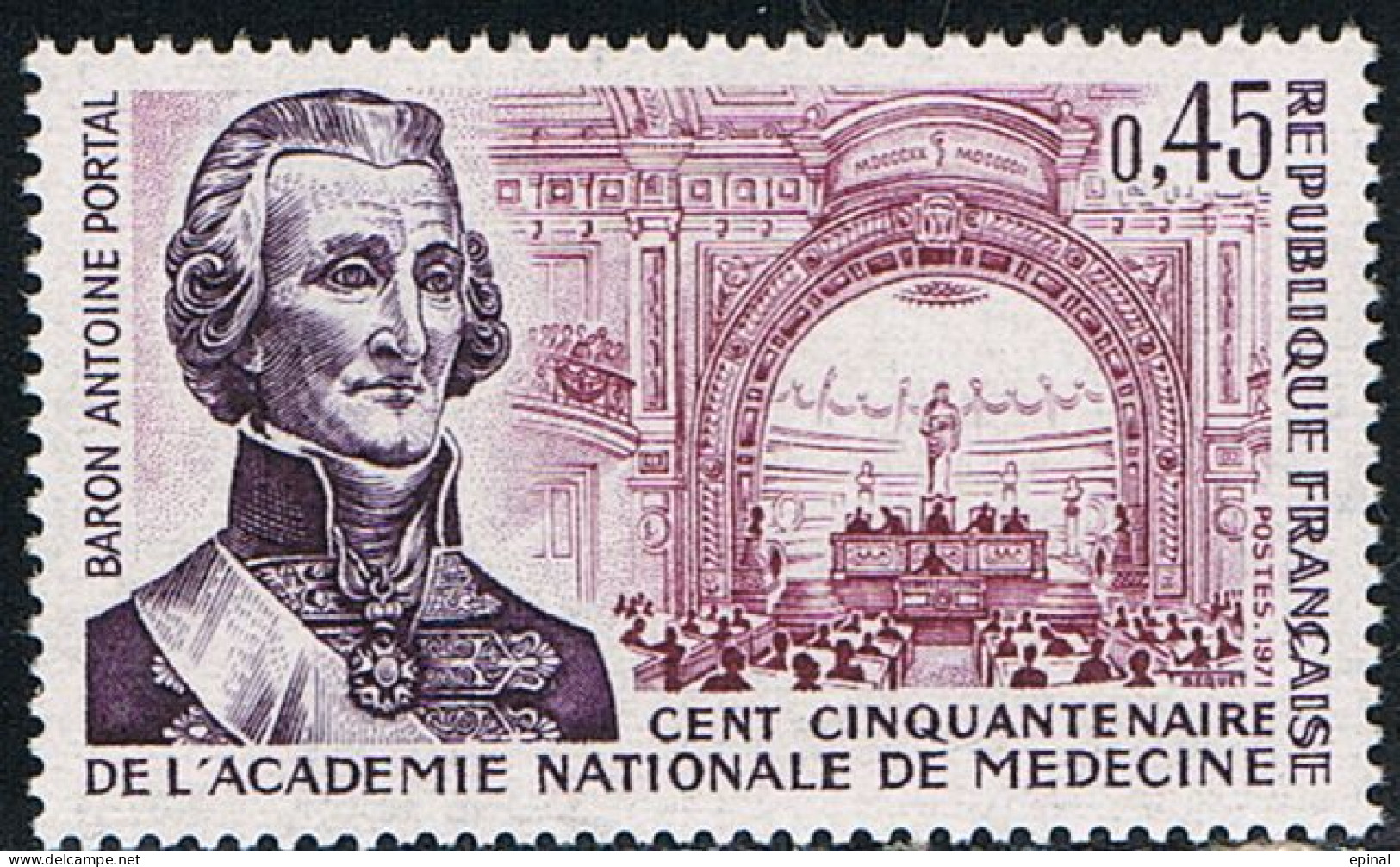 FRANCE : N° 1699 ** (Baron Antoine Portal : Académie Nationale De Médecine) - PRIX FIXE - - Neufs