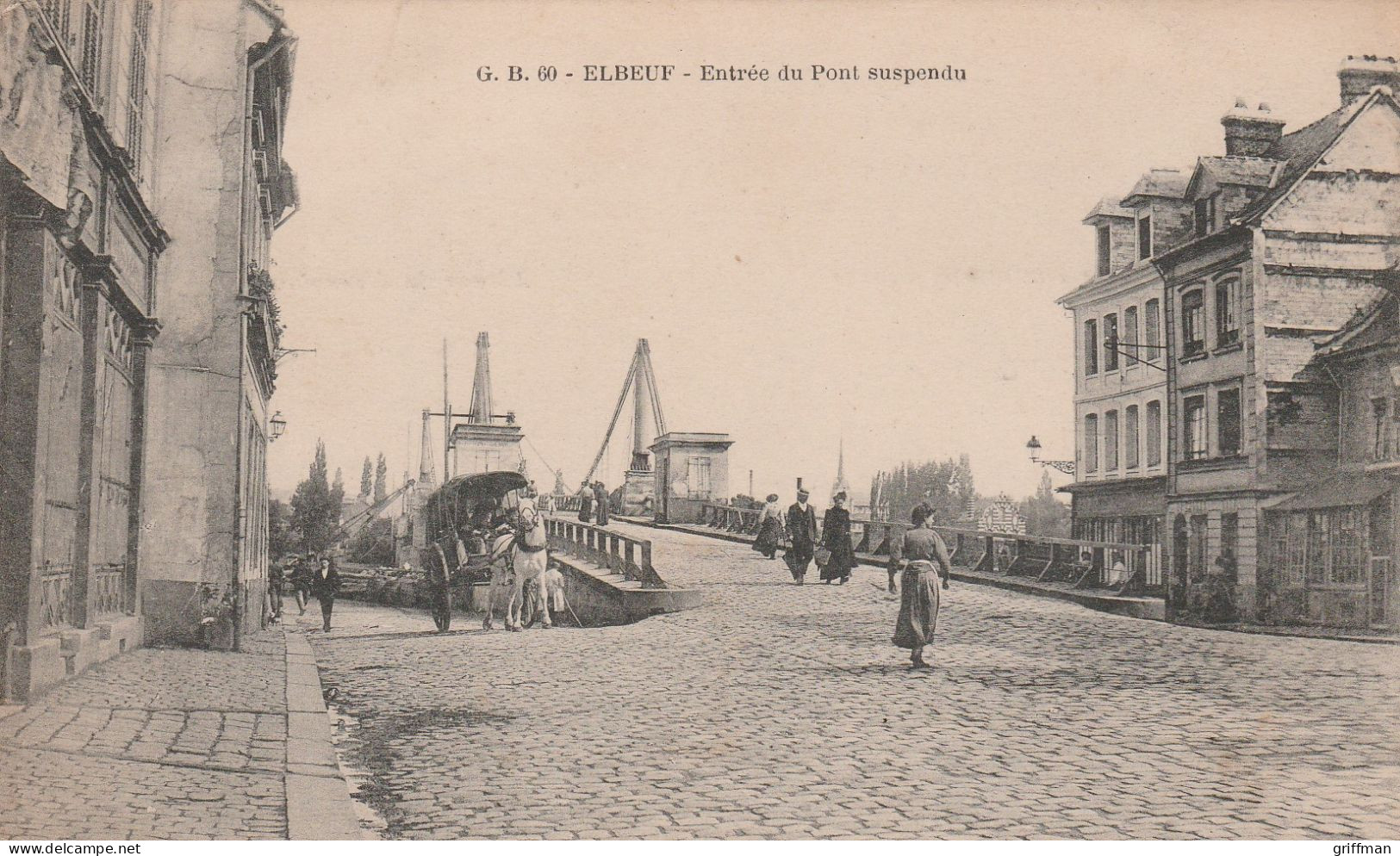 ELBEUF ENTREE DU PONT SUSPENDU TBE - Elbeuf