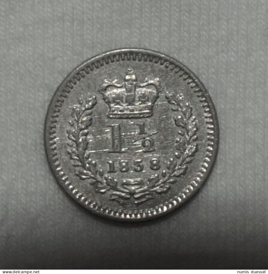 Silber/Silver Großbritannien/Great Britain Victoria Young Head, 1838, 1 1/2 Pence AU - Colonies