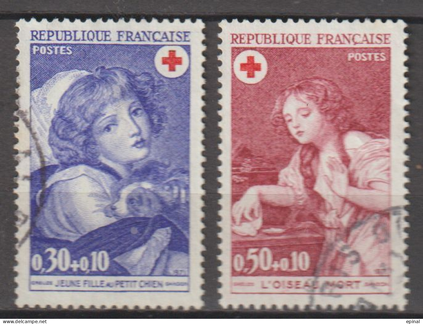 FRANCE : N° 1700 Et 1701 Oblitérés (Croix-Rouge) - PRIX FIXE - - Used Stamps