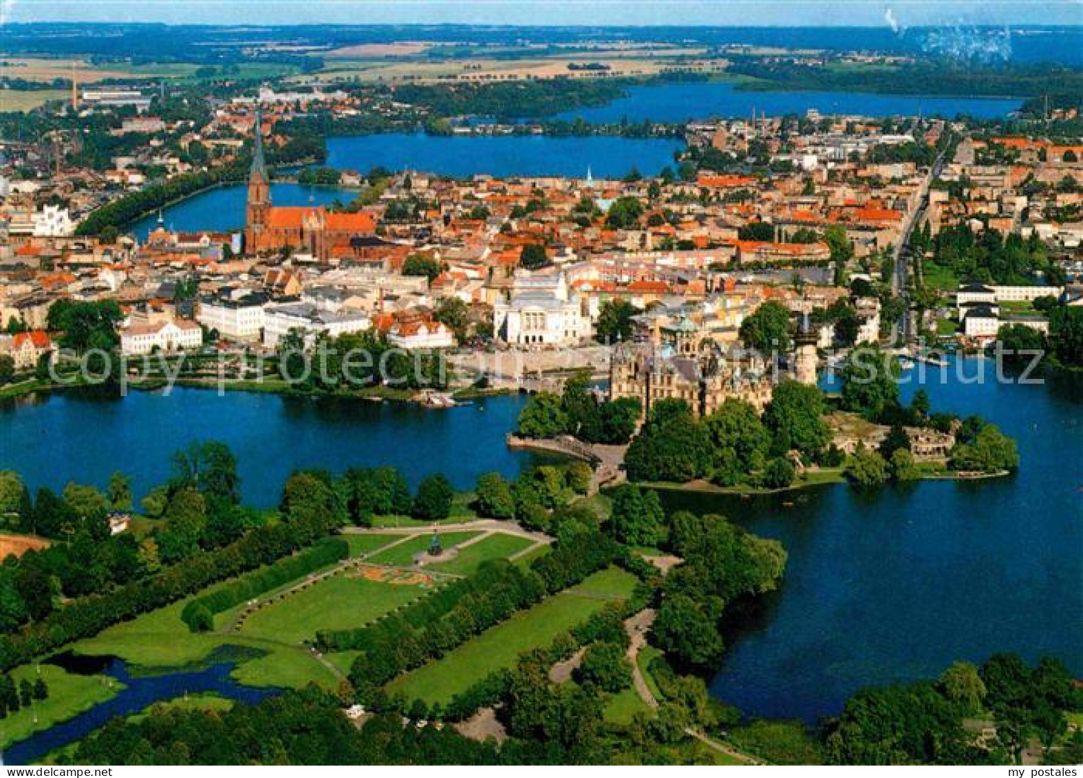 72782562 Schwerin Mecklenburg Fliegeraufnahme Mit Schloss  Goerries - Schwerin