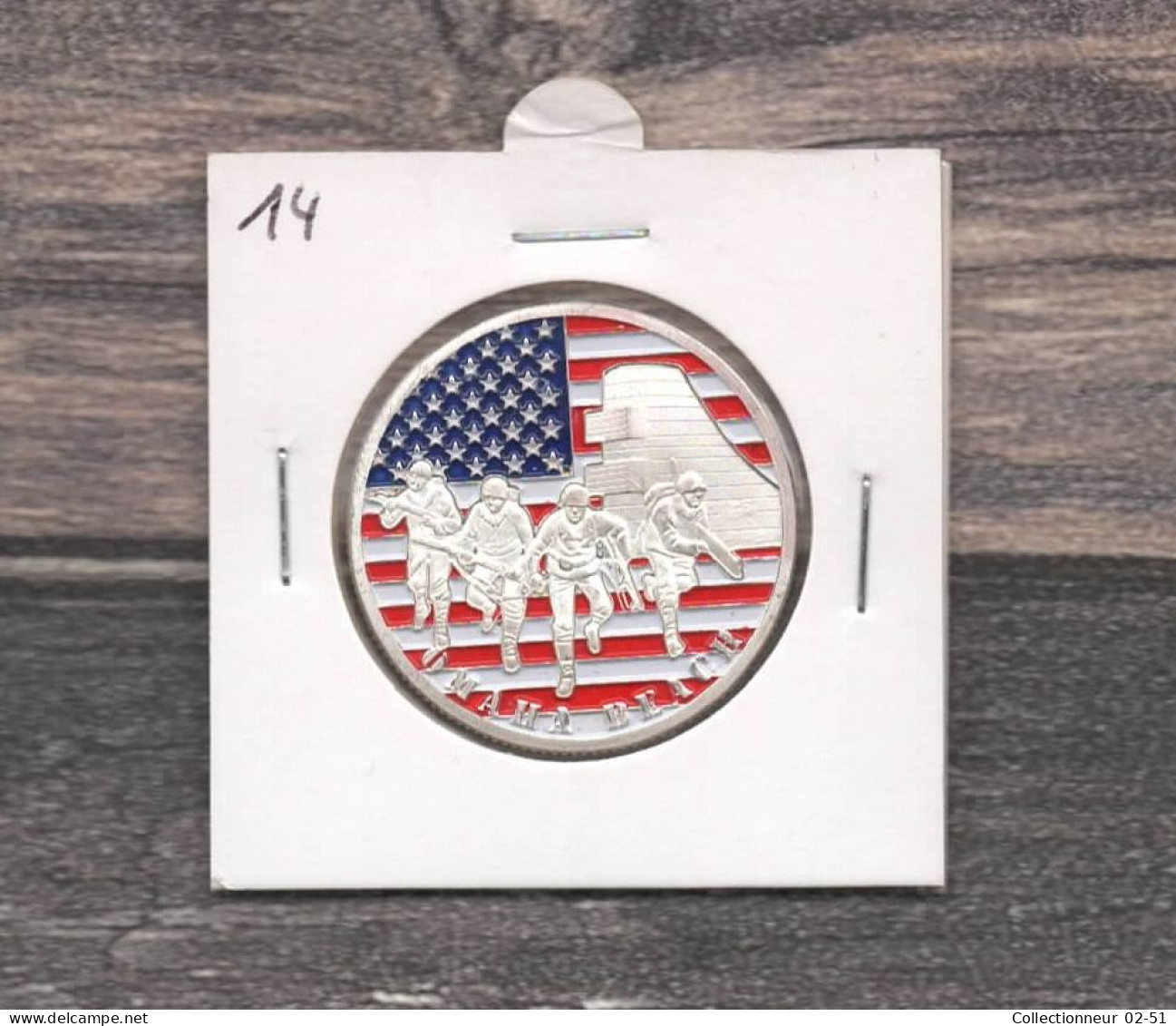 Médaille Souvenirs&Patrimoine : Omaha Beach (couleur Argent) - Autres & Non Classés