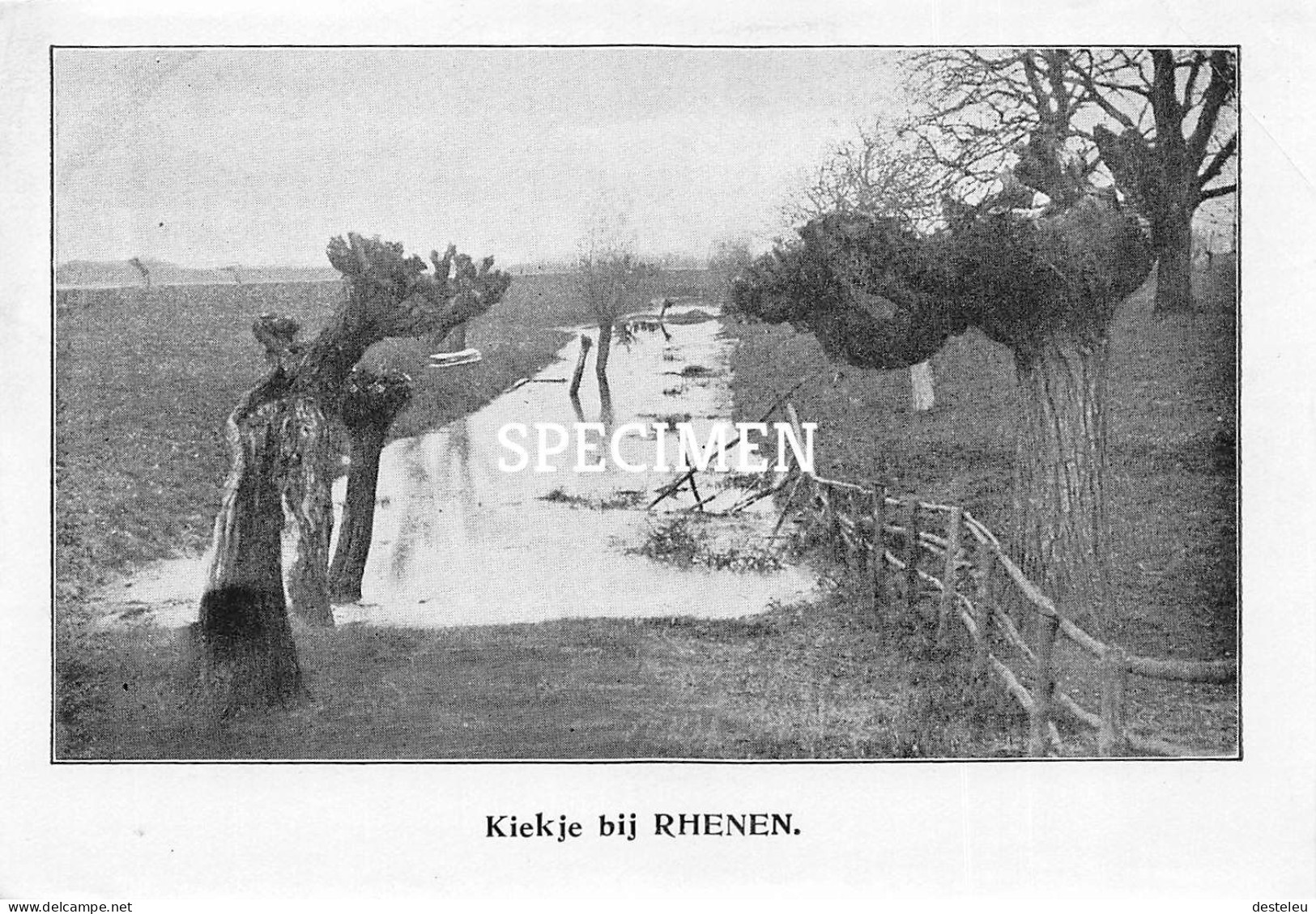 Prent - Kiekje Bij Rhenen  - 8.5x12.5 Cm - Rhenen