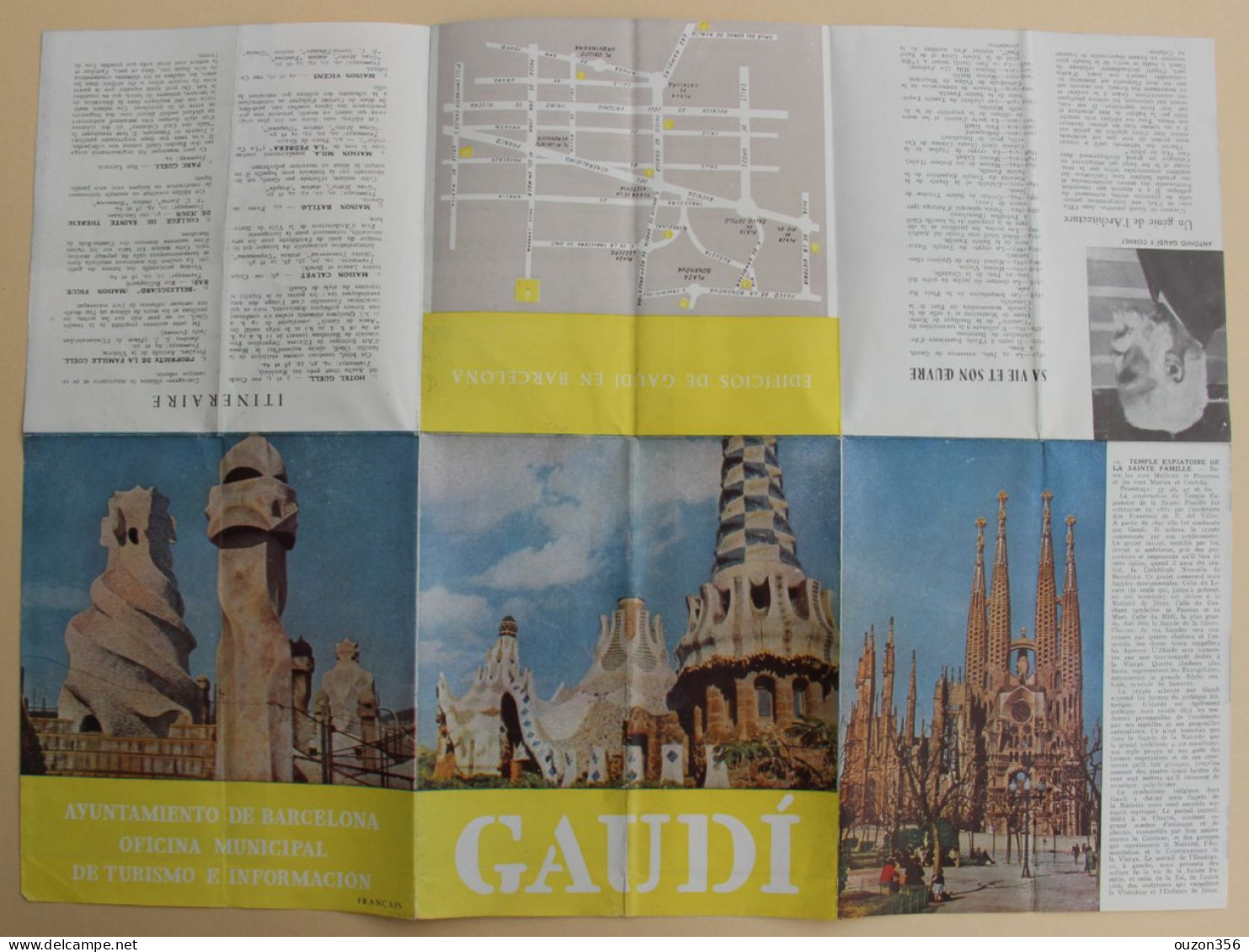 Antonio GAUDI (architecte), Dépliant Barcelone (Espagne)(réalisations Architecturales De Gaudi) - Tourism Brochures