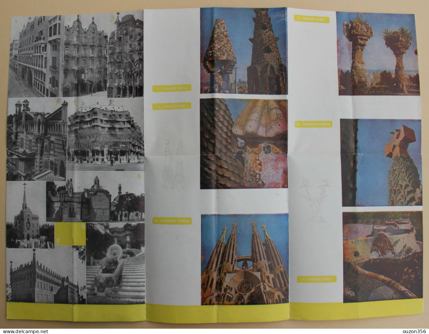 Antonio GAUDI (architecte), Dépliant Barcelone (Espagne)(réalisations Architecturales De Gaudi) - Tourism Brochures