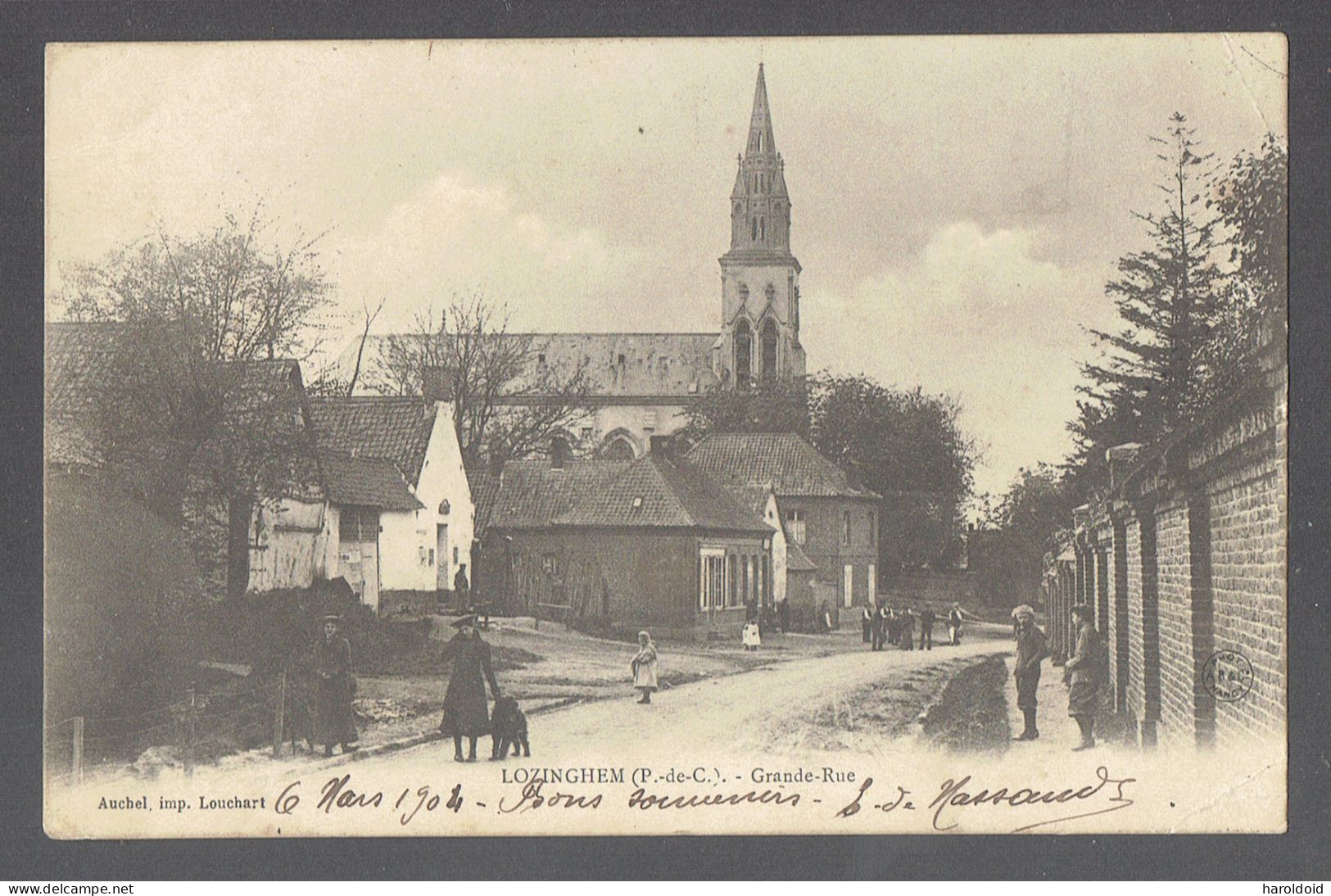 CPA 62 - LOZINGHEM - GRANDE RUE - PETITS PLIS D'ANGLE A DROITE - Autres & Non Classés