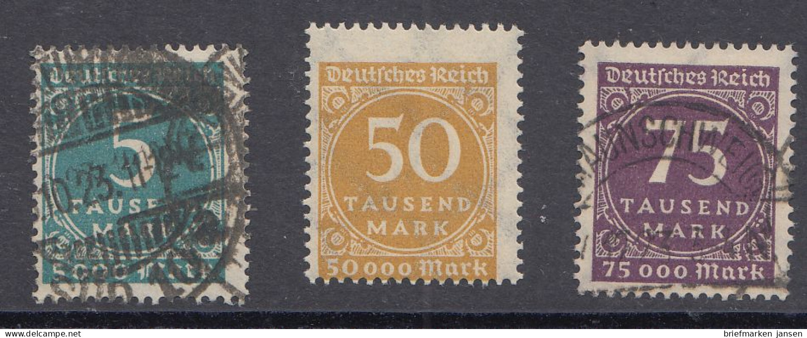 D,Dt.Reich Mi.Nr. 274-276 Ziffern Im Kreis  - Unused Stamps