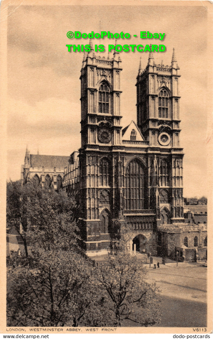 R359326 London. Westminster Abbey. West Front. Photochrom - Autres & Non Classés