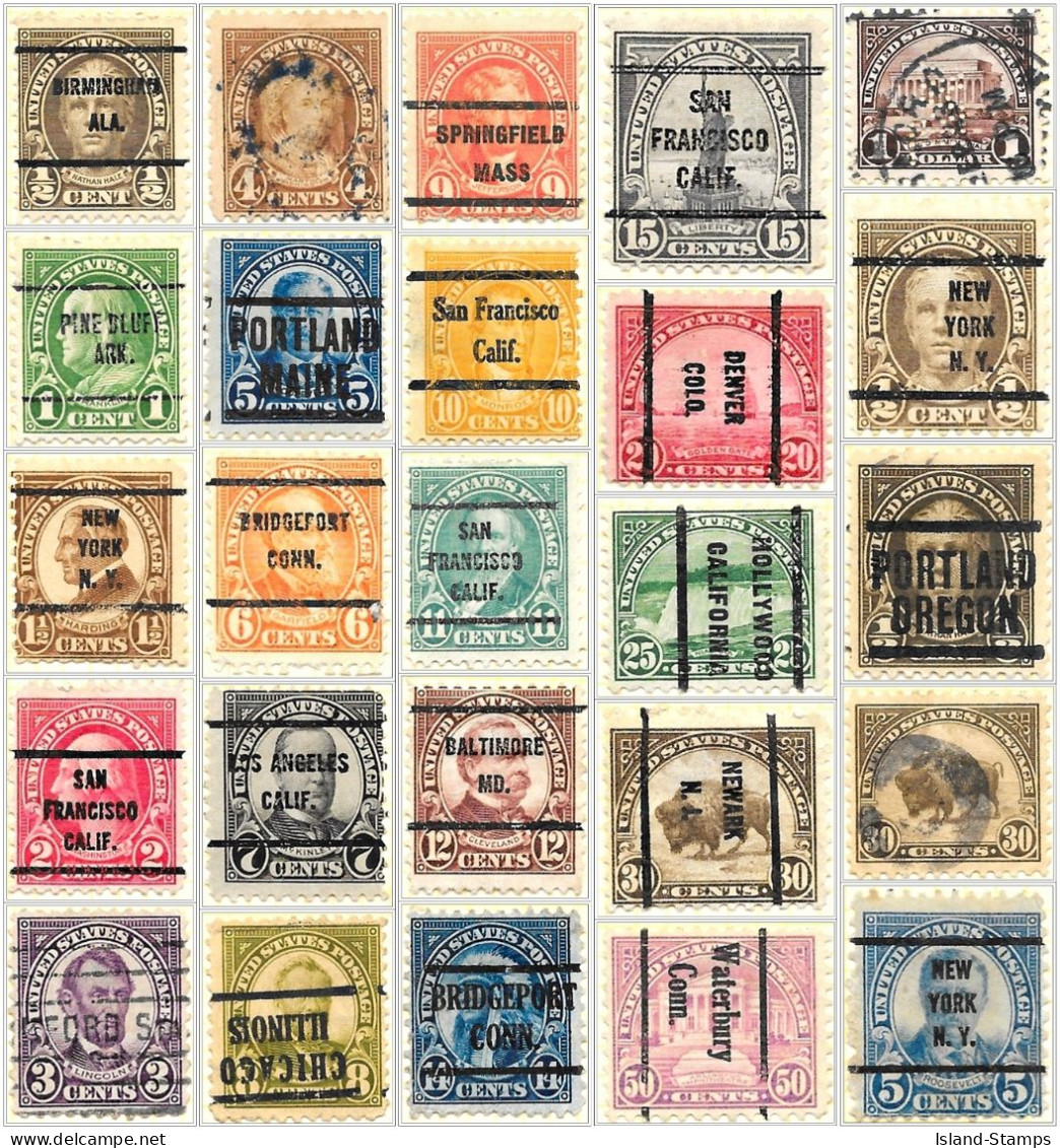 U.S. 1922 27 Values Used - Used Stamps