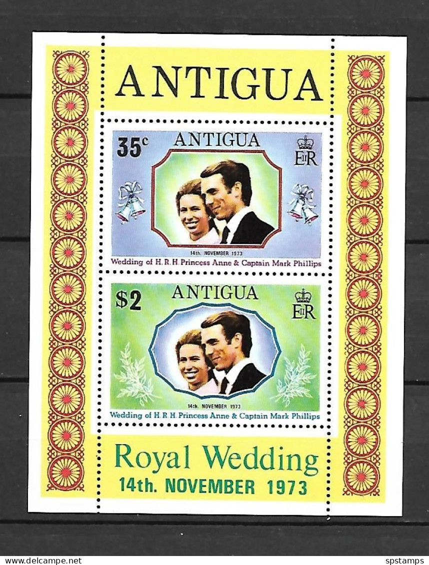 Antigua 1973 Royal Wedding MS MNH - Familles Royales