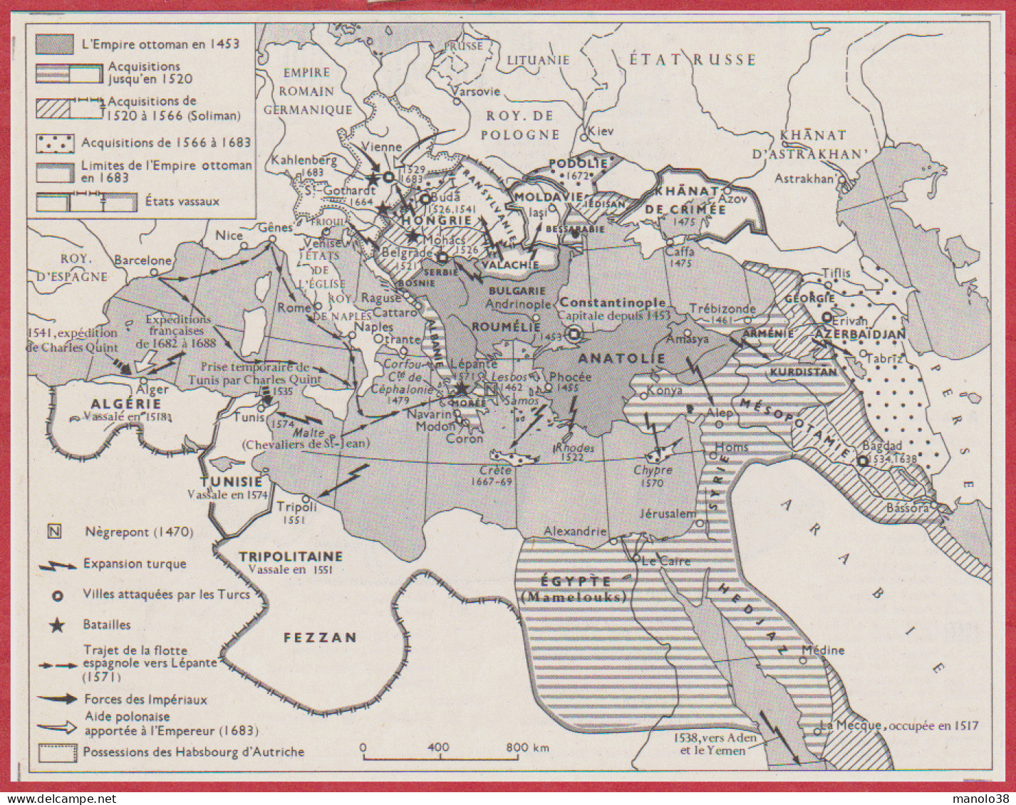 L' Empire Ottoman De 1453 à 1683. Larousse 1960. - Historische Dokumente