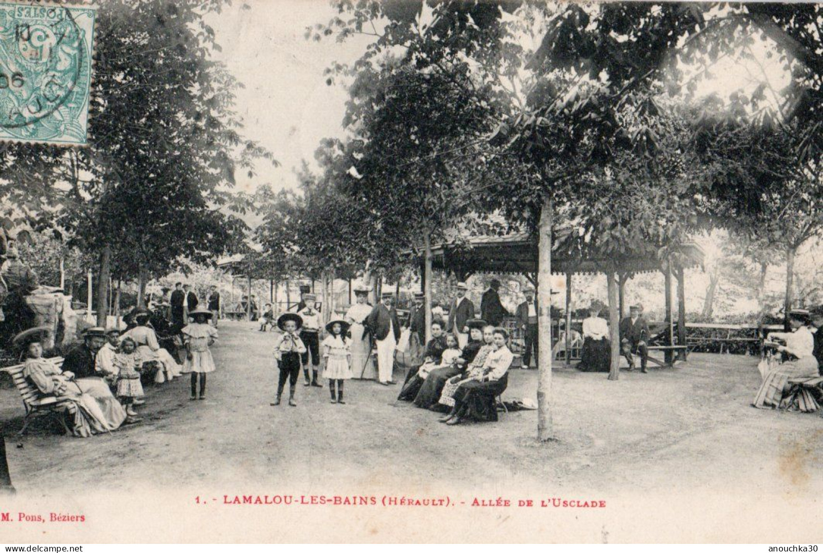 34  CPA  LAMALOU LES BAINS ALLEE DE L'USCLADE - Lamalou Les Bains