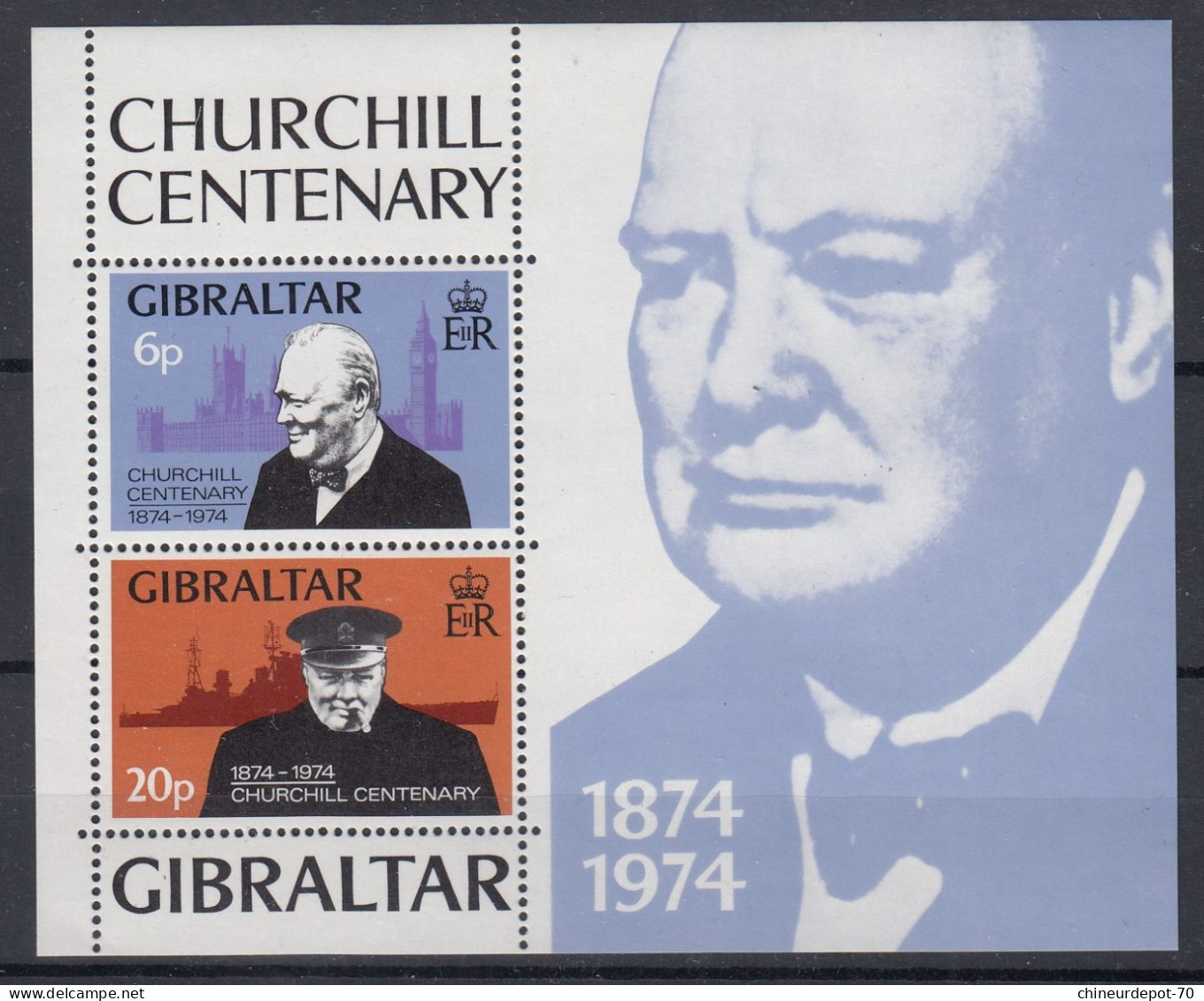 Gibraltar Churchill 1974 Neufs Sans Charnières ** - Gibraltar