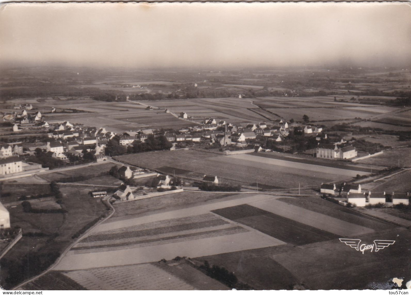 POULDREUZIC  -  FINISTERE  -  (29)  -  CPSM   DENTELEE  DES ANNEES 1950. - Andere & Zonder Classificatie