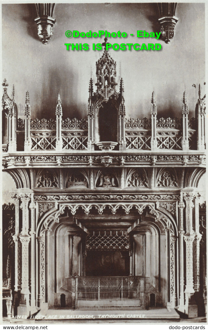 R359402 Taymouth Castle. Carved Fireplace In Ballroom. RP - Monde