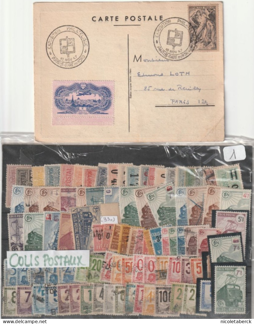 N°790, Sur Carte Spéciale Exposition Des Cheminots + Timbre Poste Colis Postaux. Cote 500€ Collection BERCK. - Lettres & Documents