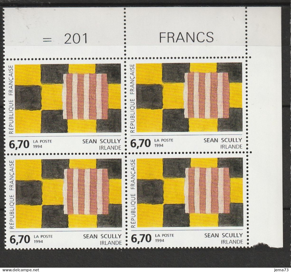 N° 2858 Série Européenne D'Art Contemporain: Szan Scully: Bloc De 4 Timbres Neuf Impeccable - Unused Stamps