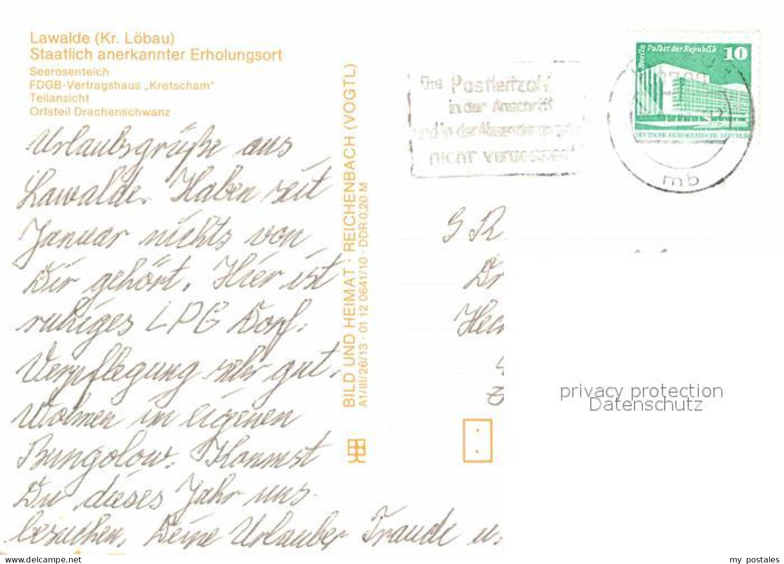 72781935 Lawalde Seerosenteich FDGB Vertragshaus Kretscham Teilansicht OT Drache - Other & Unclassified