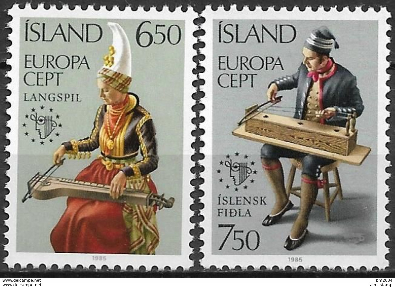 1985 ISLAND Mi. 632/33 **MNH Europa: Europäisches Jahr Der Musik - Neufs