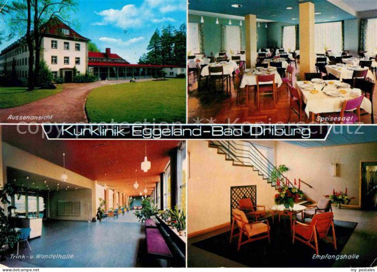 72781860 Bad Driburg Kurklinik Eggeland Speisesaal Empfangshalle Trinkhalle Wand - Bad Driburg