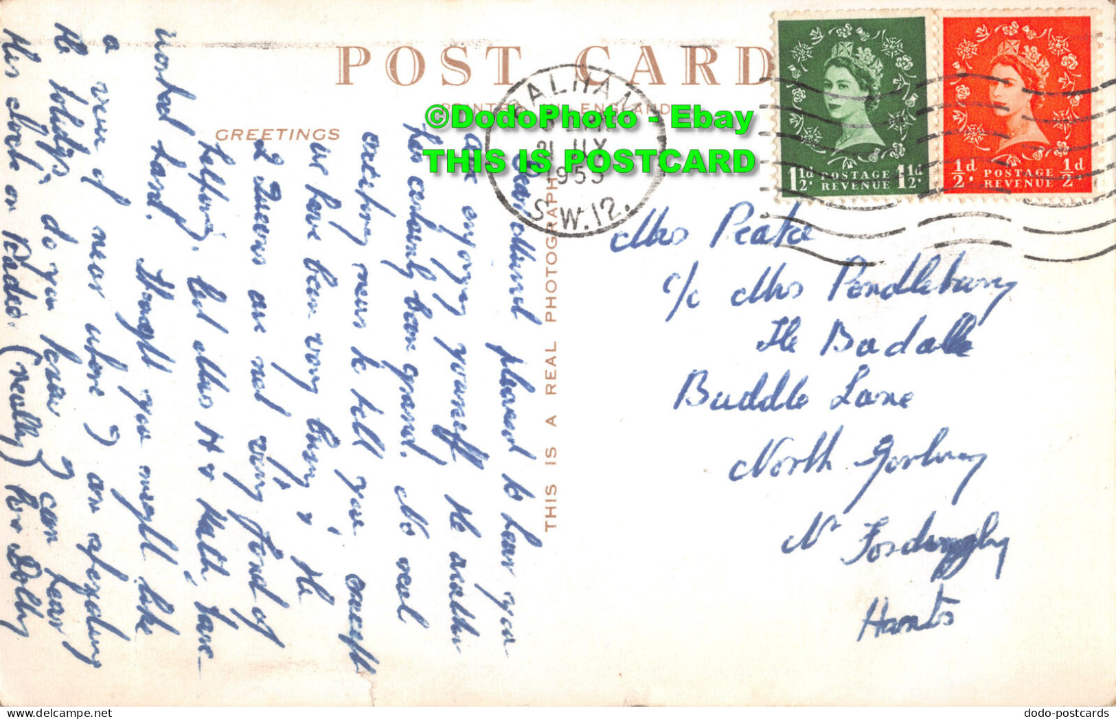 R359462 London. Big Ben And House Of Lords. RP. 1955 - Other & Unclassified