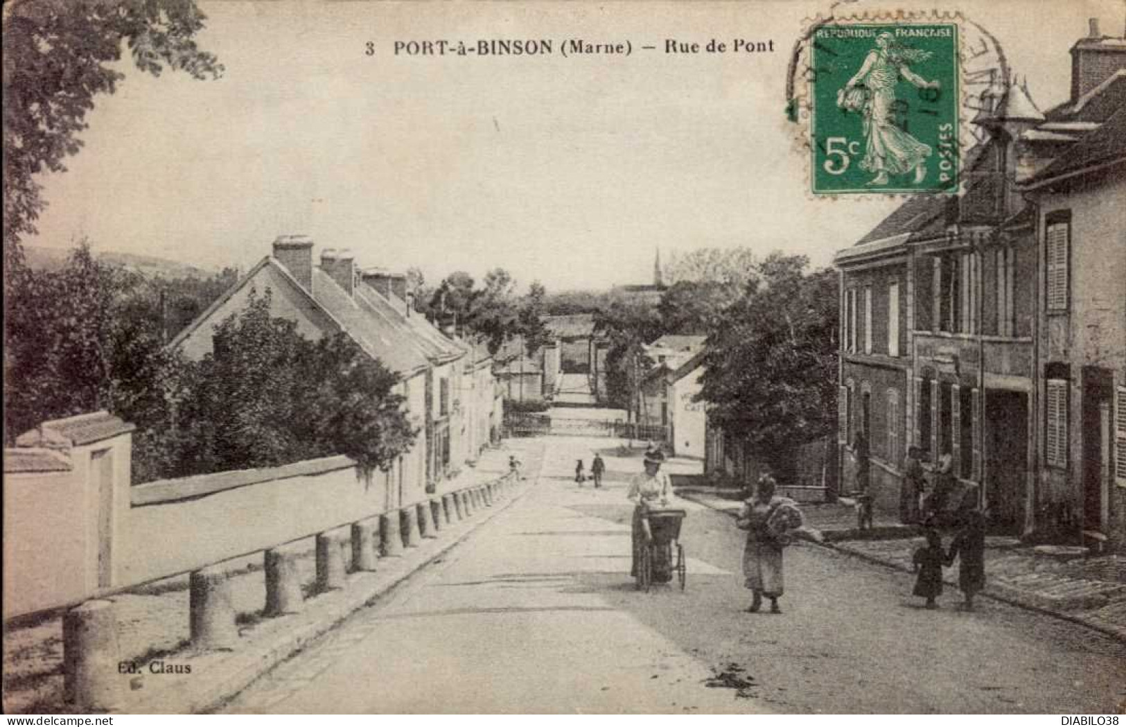 PORT-A-BINSON    ( MARNE )  RUE DE PONT - Autres & Non Classés