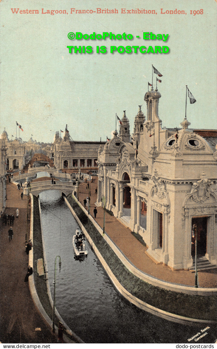 R359486 London. Western Lagoon. Franco British Exhibition. Valentine. 1908 - Sonstige & Ohne Zuordnung