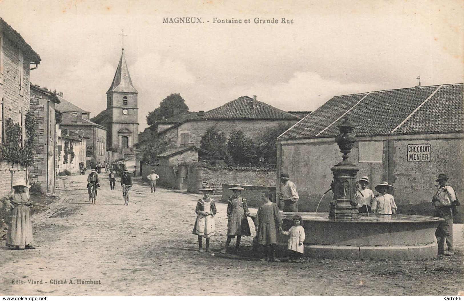 Magneux * Fontaine Et Grande Rue Du Village * Villageois - Sonstige & Ohne Zuordnung