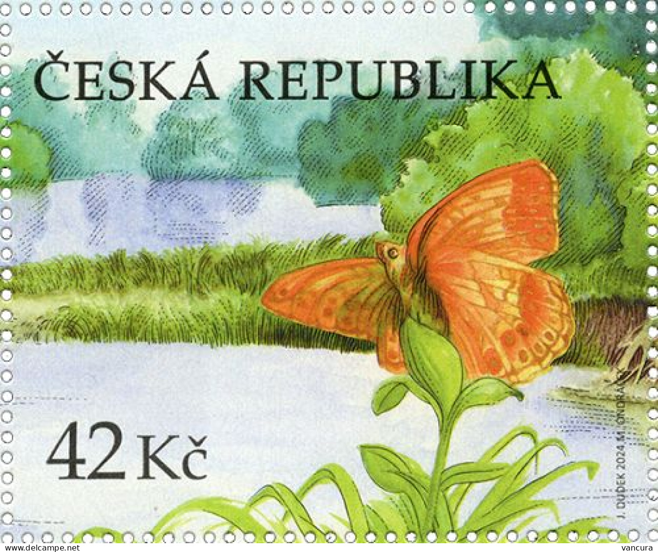 1269 Czech Republic Litovel Pomerania Green-dark Frittilary 2024 - Unused Stamps