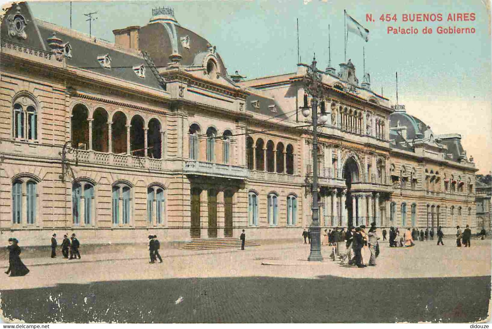 Argentine - Buenos Aires - Palacio De Gobierno - Animée - Colorisée - Argentina - CPA - Etat Carte Qui Se Décole - Voir  - Argentinien