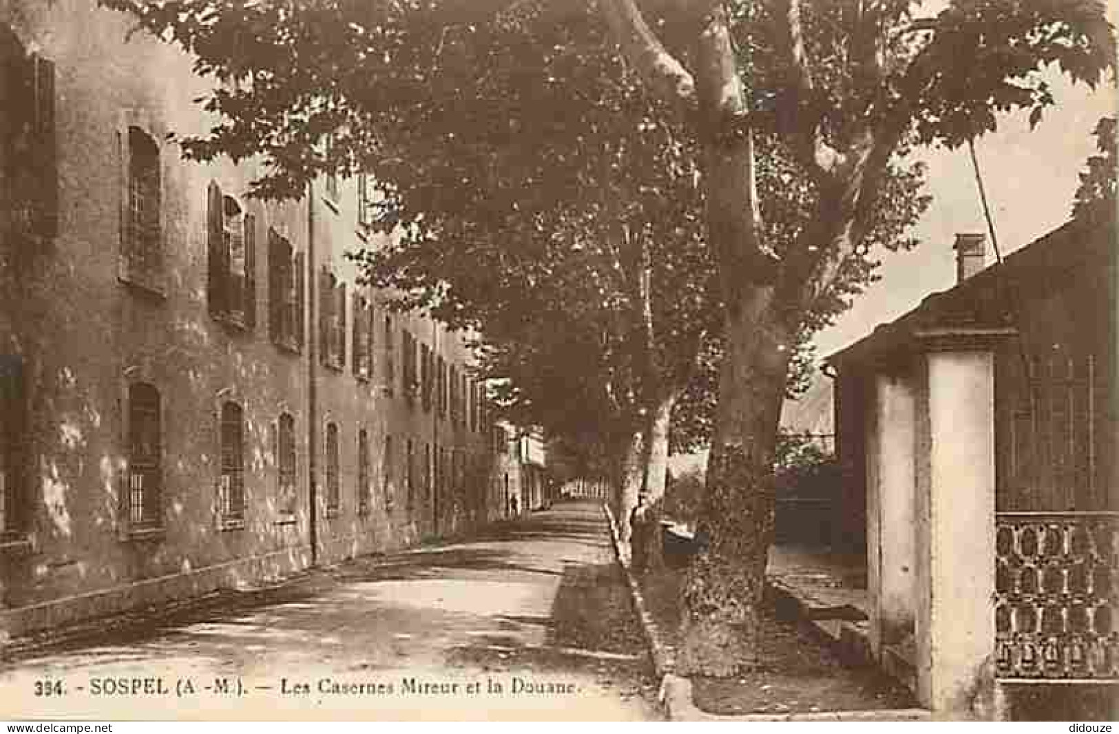 06 - Sospel - Les Casernes Mireur Et La Douane - Animée - CPA - Voir Scans Recto-Verso - Sospel