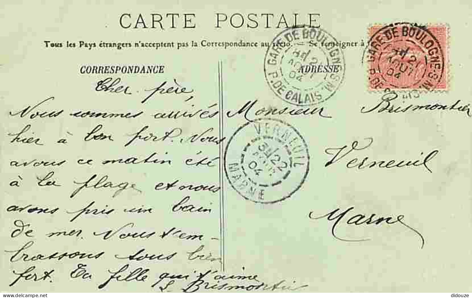 62 - Pas De Calais - Type De Matelote - Animé - Ecrite En 1904 - CPA - Voir Scans Recto-Verso - Sonstige & Ohne Zuordnung