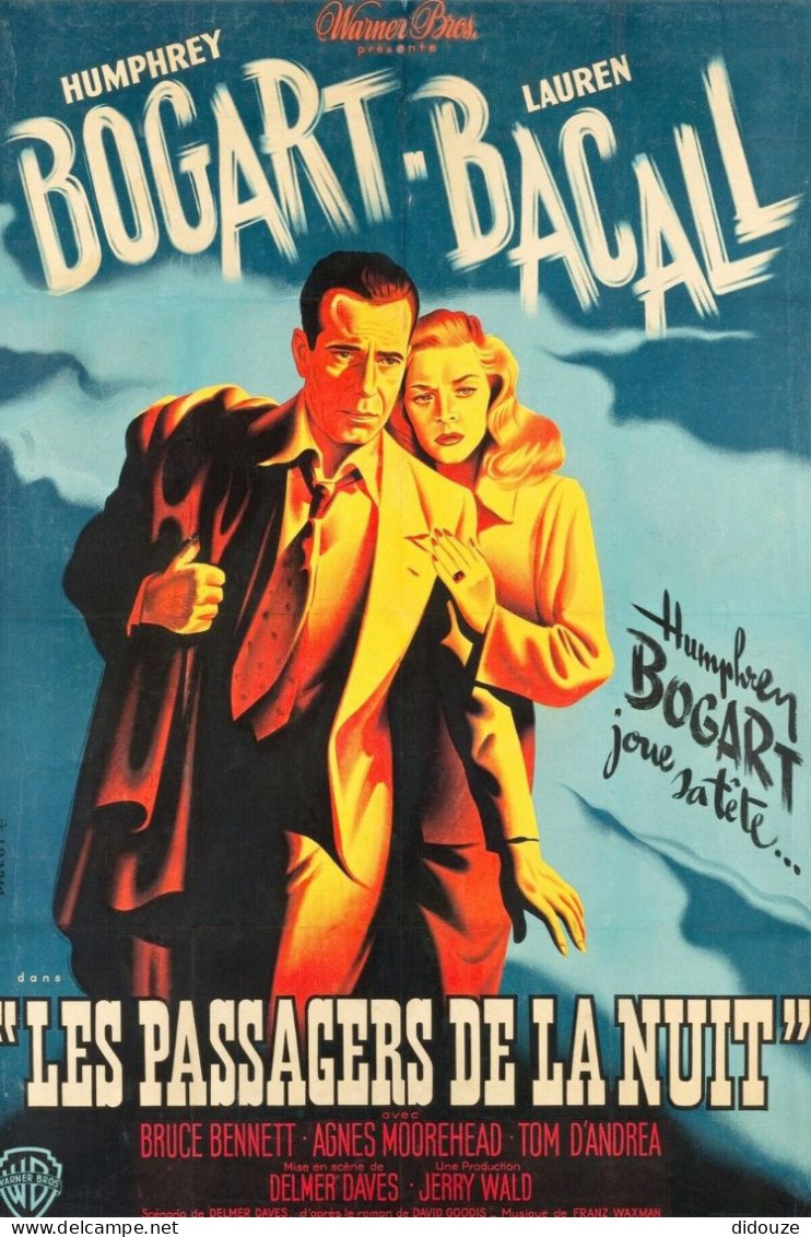 Cinema - Les Passagers De La Nuit - Humphrey Bogart - Lauren Bagall - Illustration Vintage - Affiche De Film - CPM - Car - Manifesti Su Carta