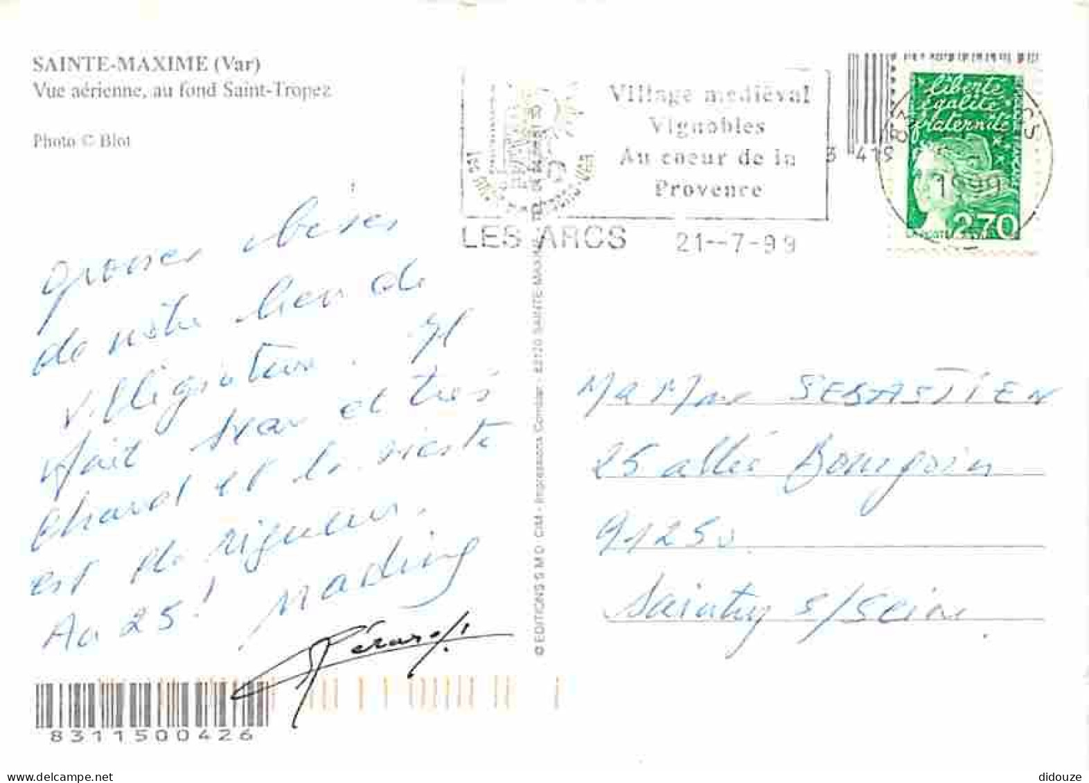83 - Sainte Maxime - Vue Générale Aérienne - Au Fond Saint Tropez - CPM - Voir Scans Recto-Verso - Sainte-Maxime