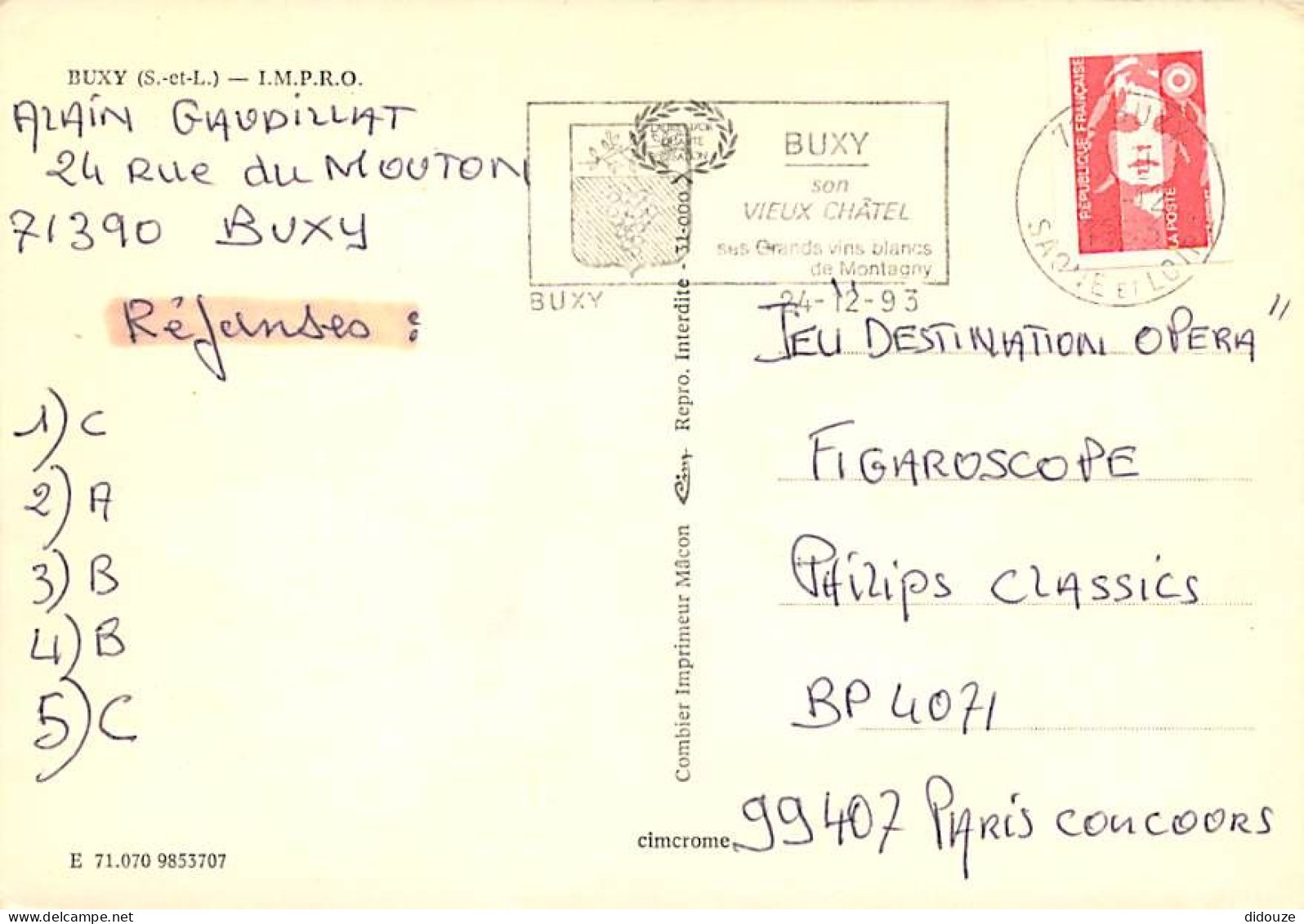 71 - Buxy - I.M.P.R.O. - Vue Aérienne - Flamme Postale De Buxy - CPM - Voir Scans Recto-Verso - Other & Unclassified