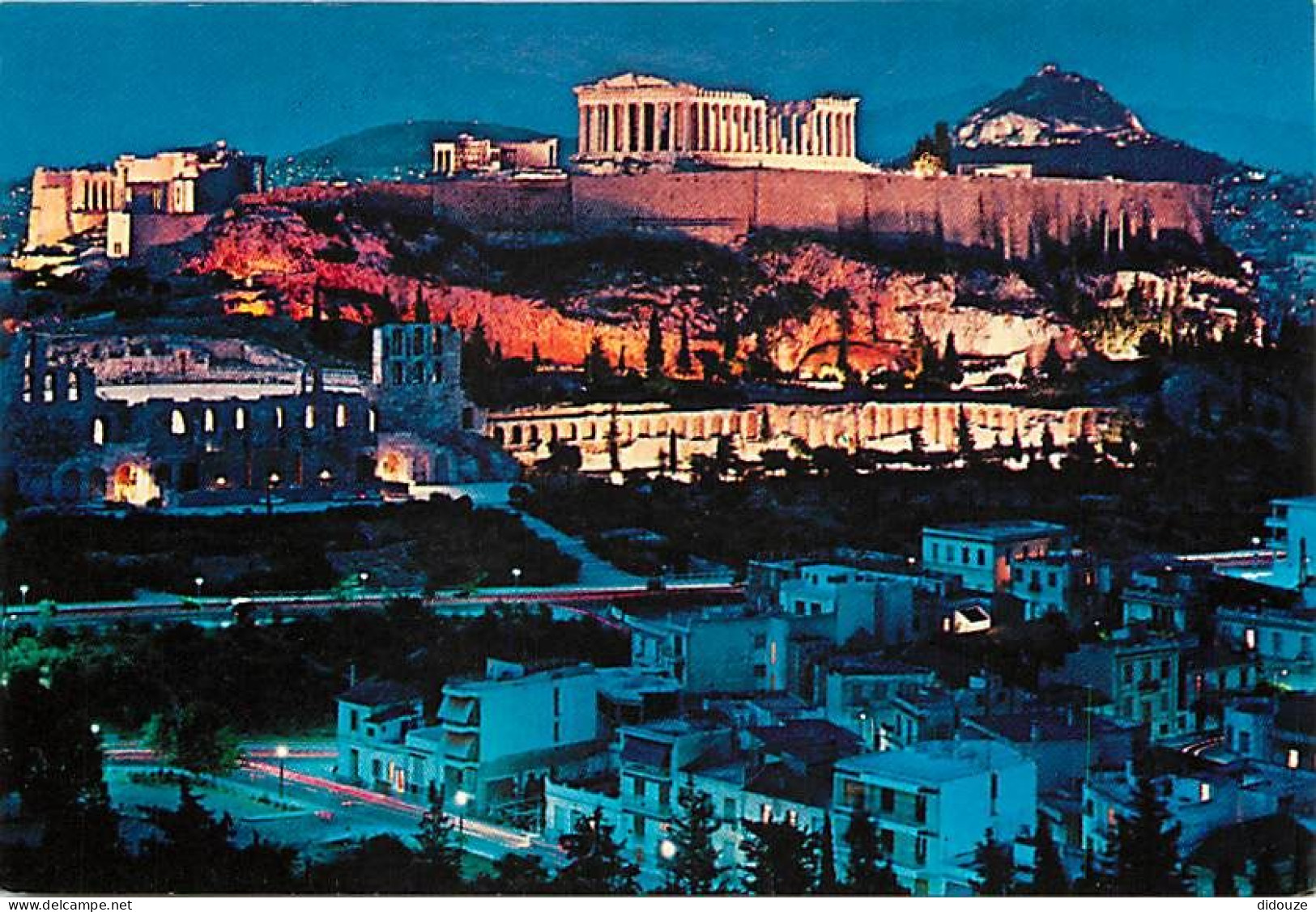 Grèce - Athènes - Athína - L'Acropole Illuminée - Vue De Nuit - Carte Neuve - CPM - Voir Scans Recto-Verso - Griechenland