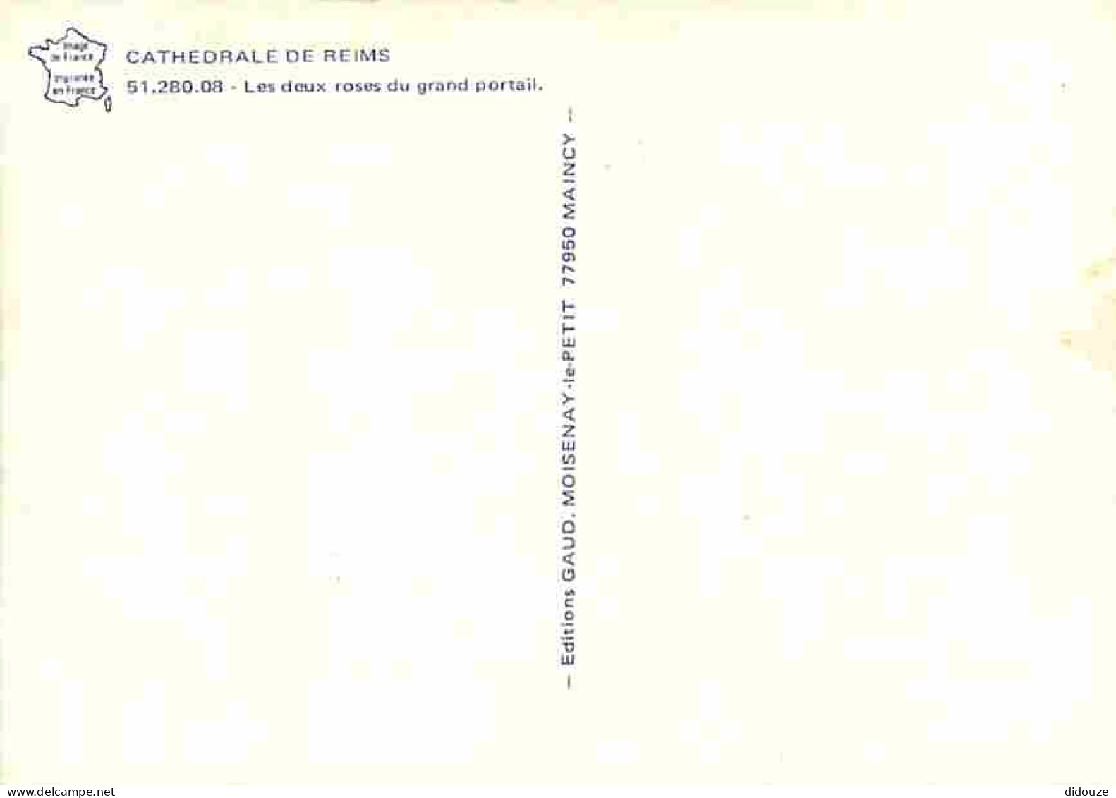 Art - Vitraux Religieux - Reims - La Cathédrale - Les Deux Roses Du Grand Portail - CPM - Voir Scans Recto-Verso - Tableaux, Vitraux Et Statues