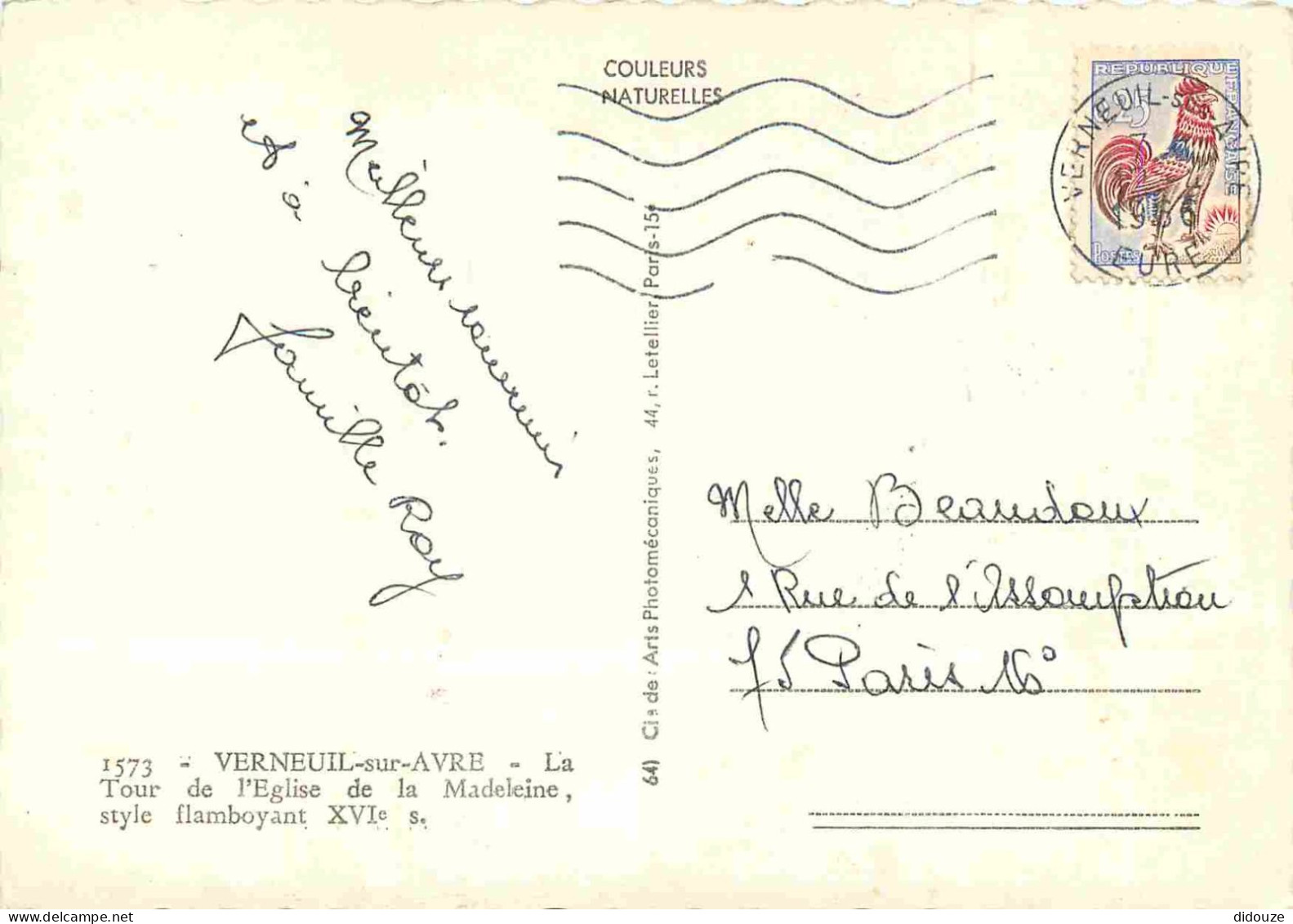 27 - Verneuil Sur Avre - Tour De L'Eglise De La Madeleine - Carte Dentelée - CPSM Grand Format - Voir Scans Recto-Verso - Verneuil-sur-Avre