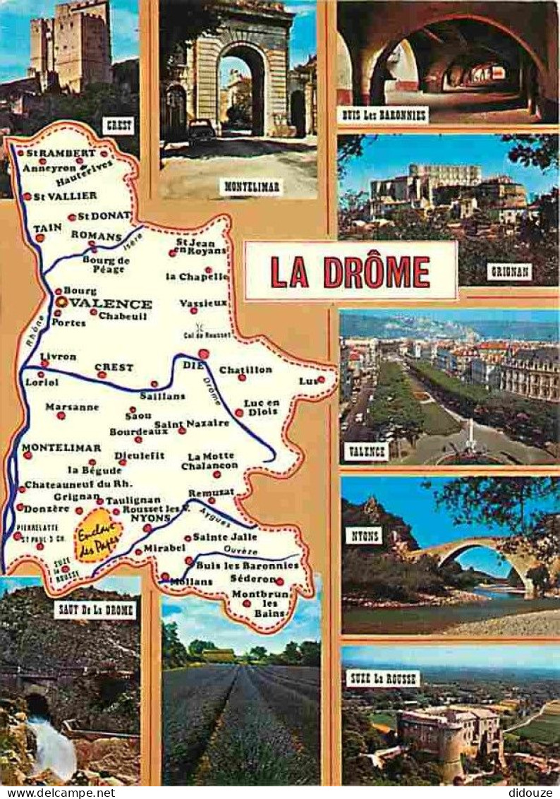 26 - Drome - Multivues - Carte Géographique - CPM - Voir Scans Recto-Verso - Other & Unclassified