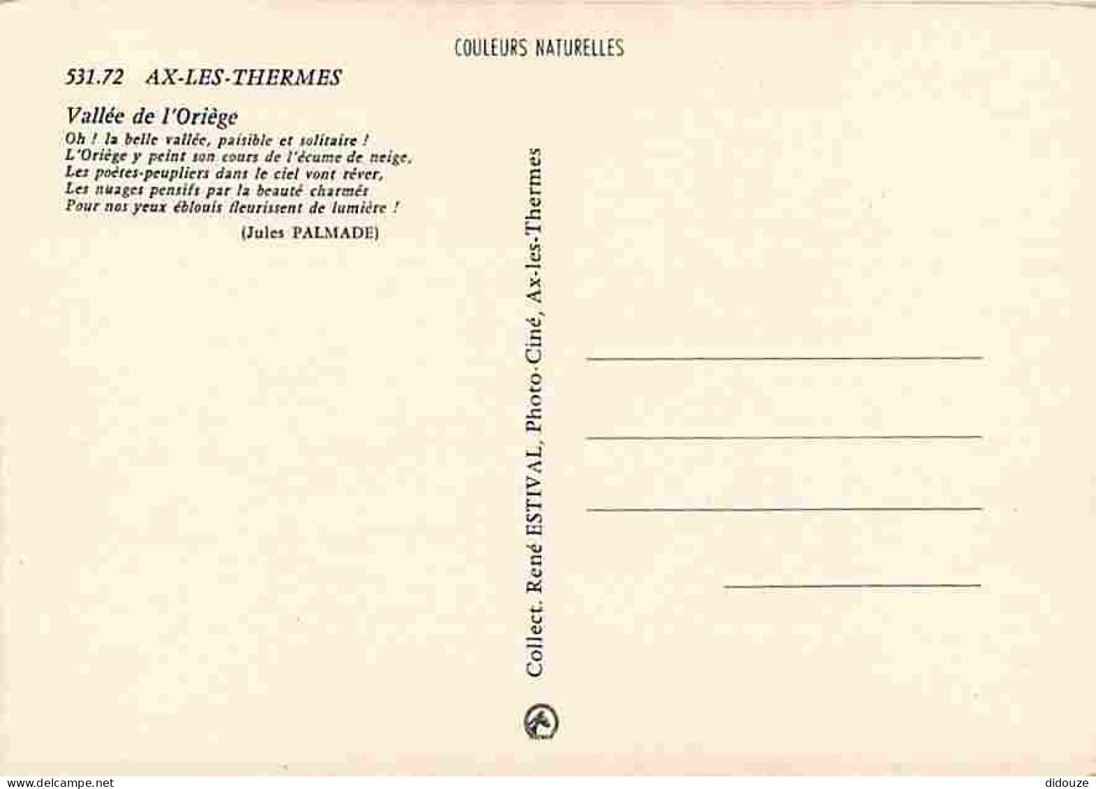 09 - Ax Les Thermes - Vallée De L'Oriège - Carte Neuve - CPM - Voir Scans Recto-Verso - Ax Les Thermes