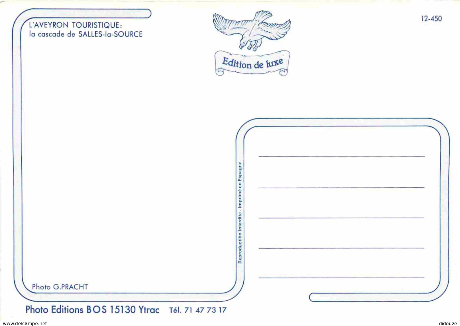 12 - Salles La Source - La Cascade - CPM - Voir Scans Recto-Verso - Andere & Zonder Classificatie