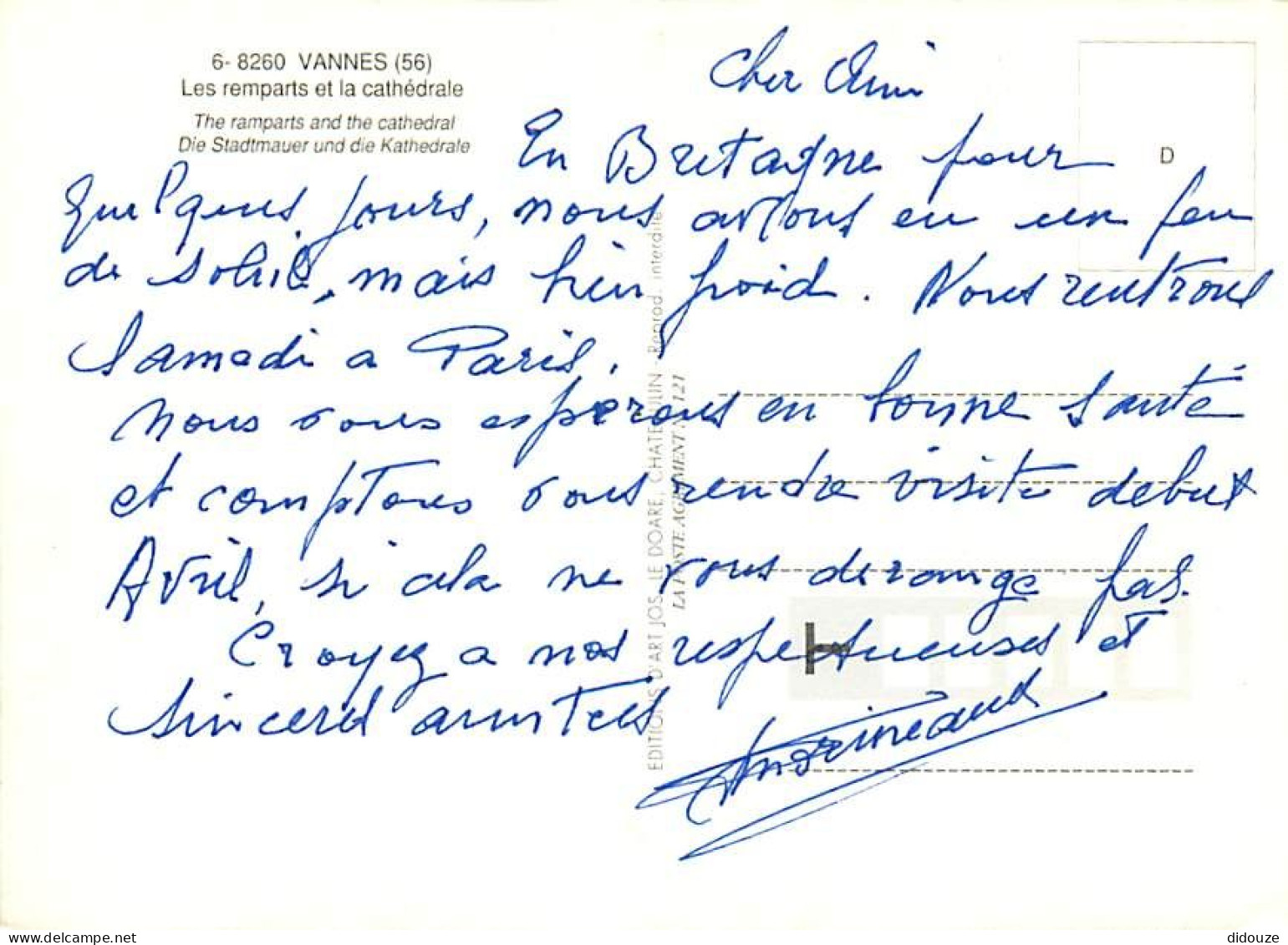 56 - Vannes - CPM - Voir Scans Recto-Verso - Vannes