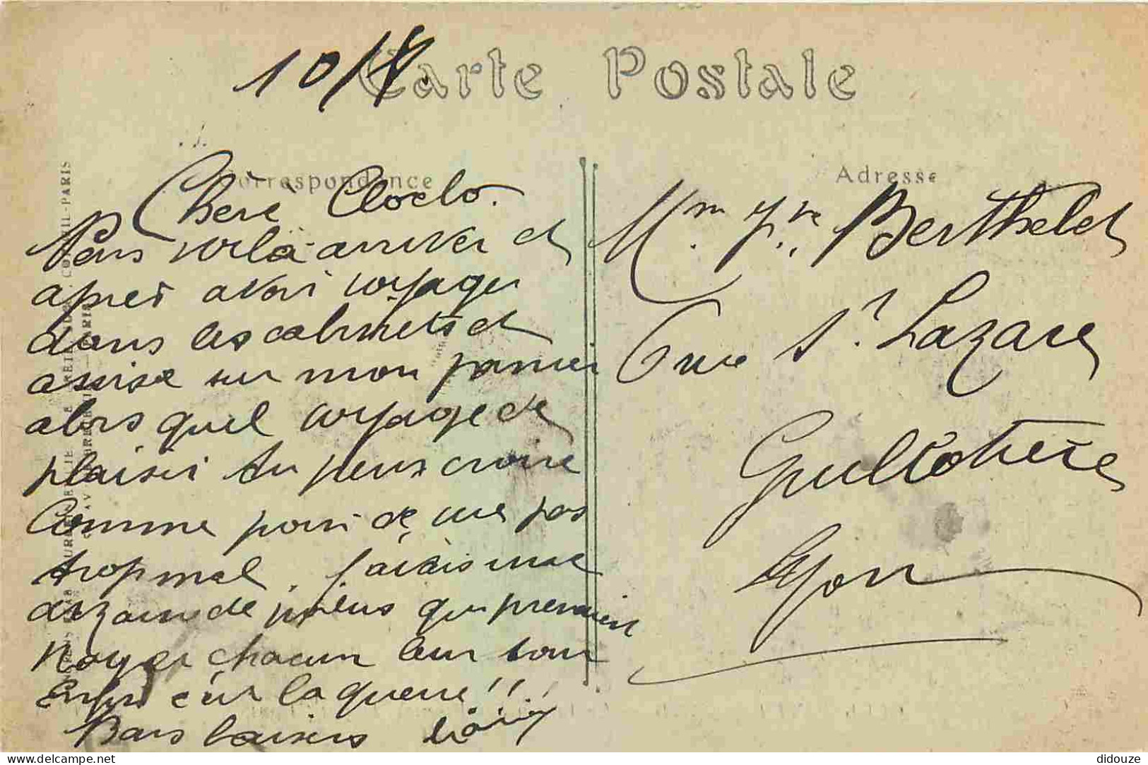 63 - Clermont Ferrand - Le Jardin Des Plantes - Le Petit Pont - Animée - Correspondance - CPA - Oblitération Ronde De 19 - Clermont Ferrand