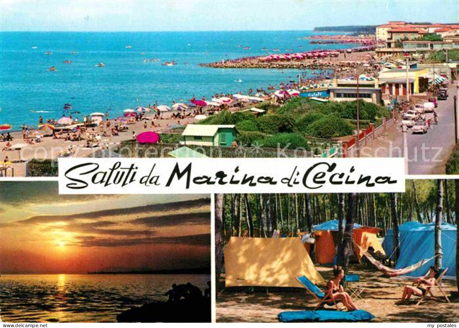 72781746 Marina Di Cecina Strand Campingplatz Sonnenuntergang Am Meer Cecina - Altri & Non Classificati