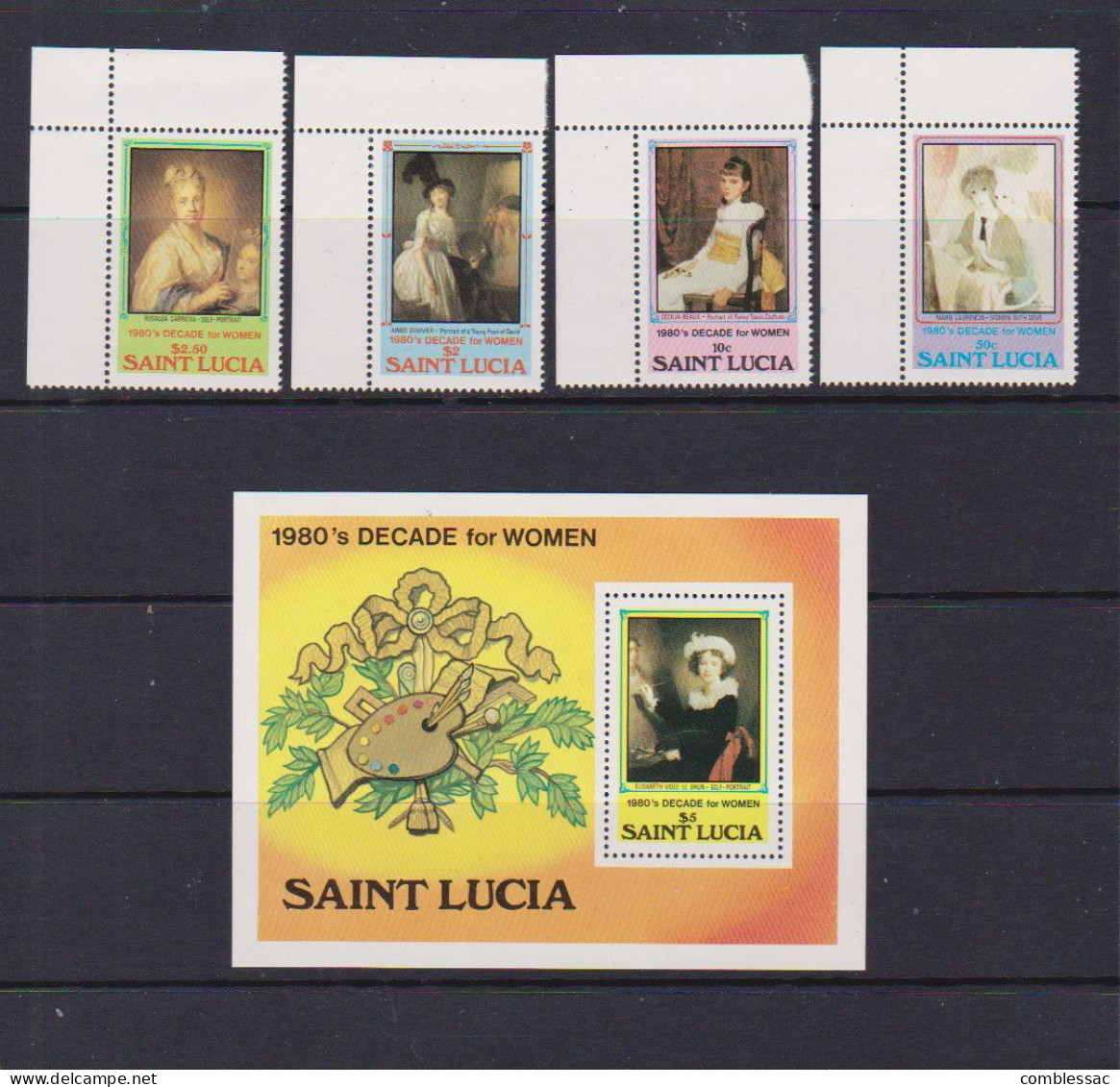 SAINT LUCIA    1981   Decade  For  Women    Set  Of  4  +  Sheetlet     MNH - St.Lucia (1979-...)