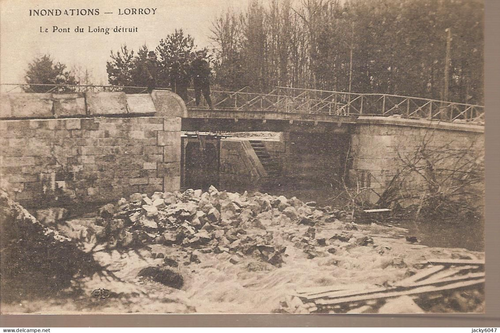 77 - Lorroy-sur-Loing - Le Pont Du Loing Détruit - Autres & Non Classés