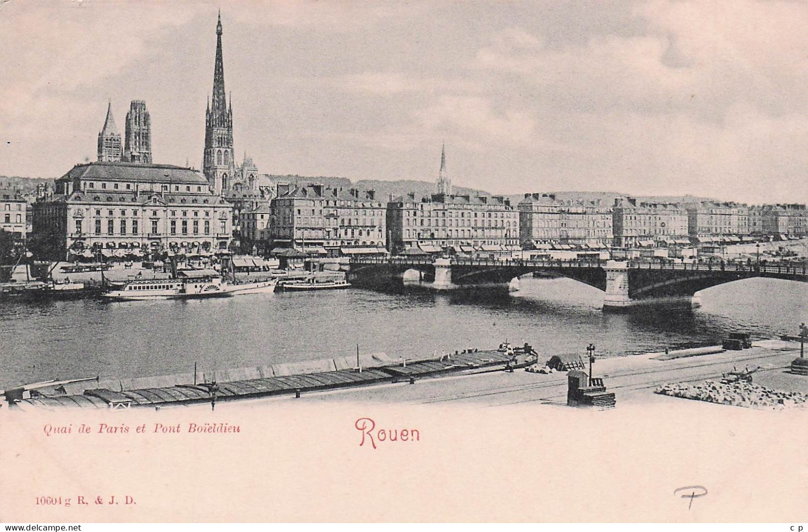 Rouen  -  Quai De Paris Et Point Boieldieu  -  Precurseur - CPA °J - Rouen